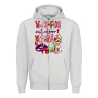 Dove Grey v is for vodka Zipper Hoodie - NancyCooperArtShop