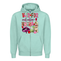 Seafoam v is for vodka Zipper Hoodie - NancyCooperArtShop