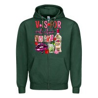 Sports Green v is for vodka Zipper Hoodie - NancyCooperArtShop