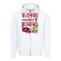 White v is for vodka Zipper Hoodie - NancyCooperArtShop