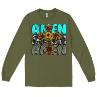 Army Green amen Long Sleeve Tee - JahusDesignShop