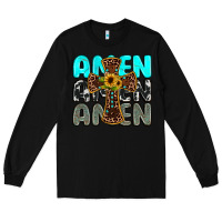 Black amen Long Sleeve Tee - JahusDesignShop