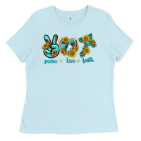 Peace Love Faith Ladies Tee | Teevron