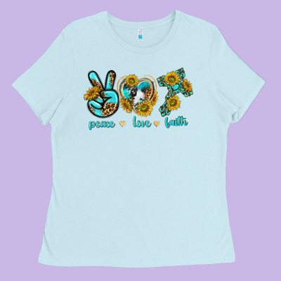 Ladies Tee peace love faith