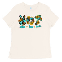 Bone peace love faith Ladies Tee - texasbilliewilder