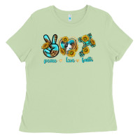 Matcha peace love faith Ladies Tee - texasbilliewilder