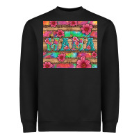 Mama With Tie Dye And Flowers Heavyweight Sweatshirt | Teevron