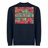 Navy mama with tie dye and flowers Heavyweight Sweatshirt - Artiststas