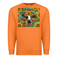 Carrot holstein cow with sunflowers Premium Sweatshirt - BarkalooDesign