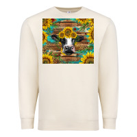 Sandshell holstein cow with sunflowers Premium Sweatshirt - BarkalooDesign
