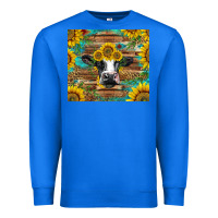 True Royal holstein cow with sunflowers Premium Sweatshirt - BarkalooDesign
