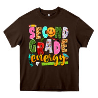 Chocolate Brown second grade energy Heavy Core Tee - texasbilliewilder