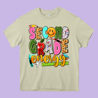 Second Grade Energy Heavy Core Tee Designed By Texasbilliewilder