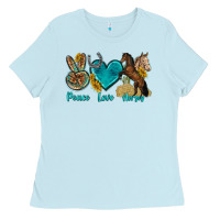 Peace Love Horses Tbw Ladies Tee | Teevron