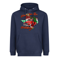 Navy home for the holidays texas Heavyweight Hoodie - BarkalooDesign