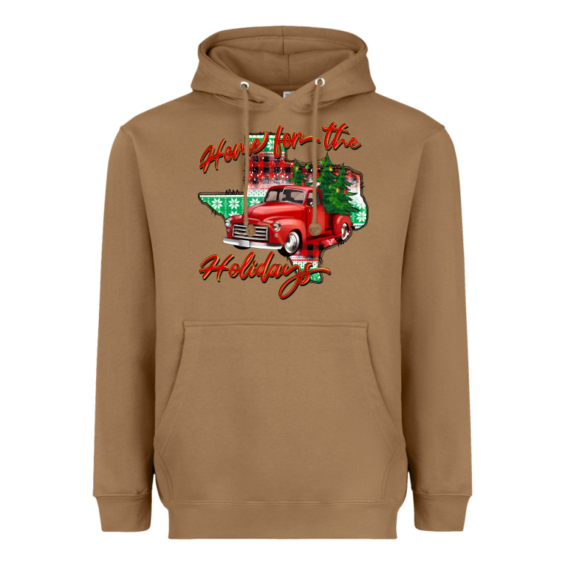 Home For The Holidays Texas Heavyweight Hoodie by BarkalooDesign | Teevron
