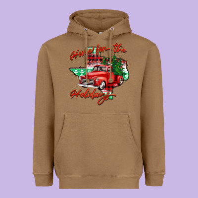 Home For The Holidays Texas Heavyweight Hoodie Designed By Barkaloodesign