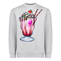 Heather Grey milkshake Heavyweight Sweatshirt - AdoDesignShop
