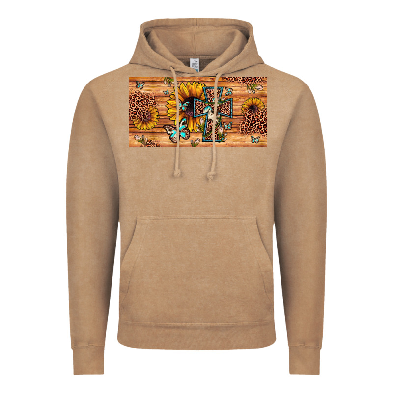 Leopard Cross Butterfly Sunflower Vintage Hoodie by JahusDesignShop | Teevron