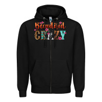 Black beautiful crazy Zipper Hoodie - NancyCooperArtShop