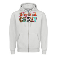 Dove Grey beautiful crazy Zipper Hoodie - NancyCooperArtShop