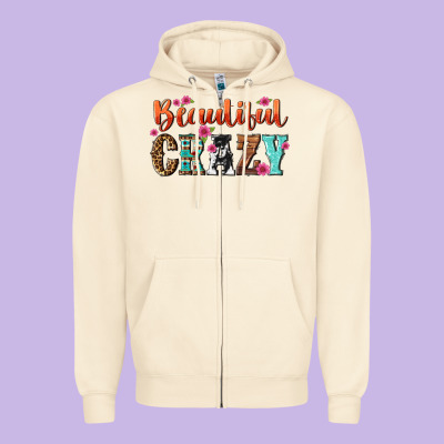 Beautiful Crazy Zipper Hoodie Designed By Nancycooperartshop