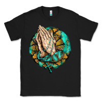 Black western praying hands prayer rosary  faith cross Classic Tee - BarkalooDesign