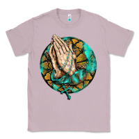 Lilac western praying hands prayer rosary  faith cross Classic Tee - BarkalooDesign