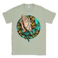Matcha western praying hands prayer rosary  faith cross Classic Tee - BarkalooDesign