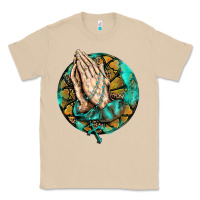 Mushroom western praying hands prayer rosary  faith cross Classic Tee - BarkalooDesign
