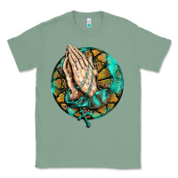 Sage western praying hands prayer rosary  faith cross Classic Tee - BarkalooDesign