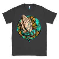Smoke western praying hands prayer rosary  faith cross Classic Tee - BarkalooDesign