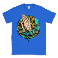 True Royal western praying hands prayer rosary  faith cross Classic Tee - BarkalooDesign
