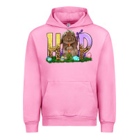 Fuchsia Pink Hop Rabbit Easter Day Urban Hoodie - HowdyJamesFarm