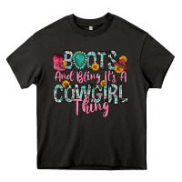 Asphalt boots and bling it s a cowgirl thing Heavy Core Tee - Zillion Design Studio