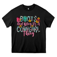 Black boots and bling it s a cowgirl thing Heavy Core Tee - Zillion Design Studio