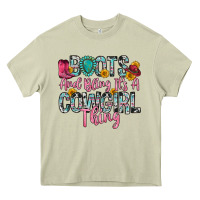 Mossy boots and bling it s a cowgirl thing Heavy Core Tee - Zillion Design Studio