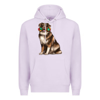 Lilac australian shepherd with rope toy Premium Hoodie - texasbilliewilder