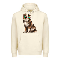 Sandshell australian shepherd with rope toy Premium Hoodie - texasbilliewilder