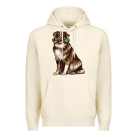 Tofu australian shepherd with rope toy Premium Hoodie - texasbilliewilder