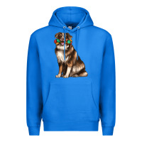 True Royal australian shepherd with rope toy Premium Hoodie - texasbilliewilder