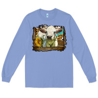 Charolais Heifer With Western Background Long Sleeve Tee | Teevron