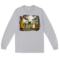 Moon Dust charolais heifer with western background Long Sleeve Tee - LillyAllenDesigns