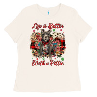 Bone Christmas life is better with a pittie Ladies Tee - JahusDesignShop