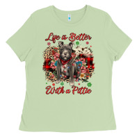 Matcha Christmas life is better with a pittie Ladies Tee - JahusDesignShop