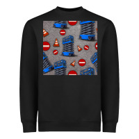 Black scissor lift seamless pattern Heavyweight Sweatshirt - BundleAndBundleShop