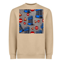 Mushroom scissor lift seamless pattern Heavyweight Sweatshirt - BundleAndBundleShop
