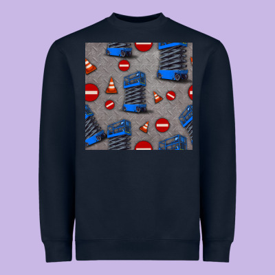 Scissor Lift Seamless Pattern Heavyweight Sweatshirt Designed By Bundleandbundleshop