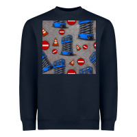 Navy scissor lift seamless pattern Heavyweight Sweatshirt - BundleAndBundleShop