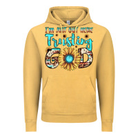 Vintage Mustard i'm just out here trusting god Vintage Hoodie - JahusDesignShop
